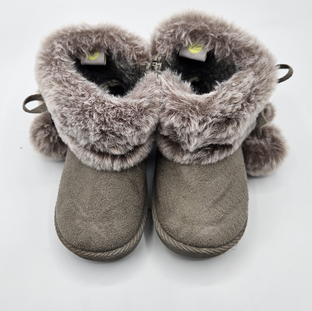 First Steps Gray Toddler Boots Size 6